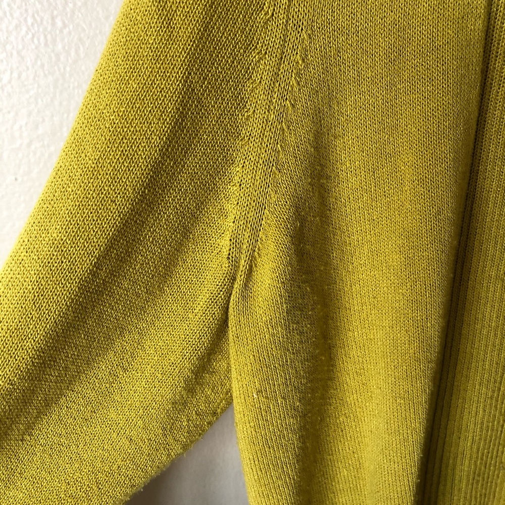 Anthropologie Chartreuse Cardigan Sweater - Picture 5 of 6